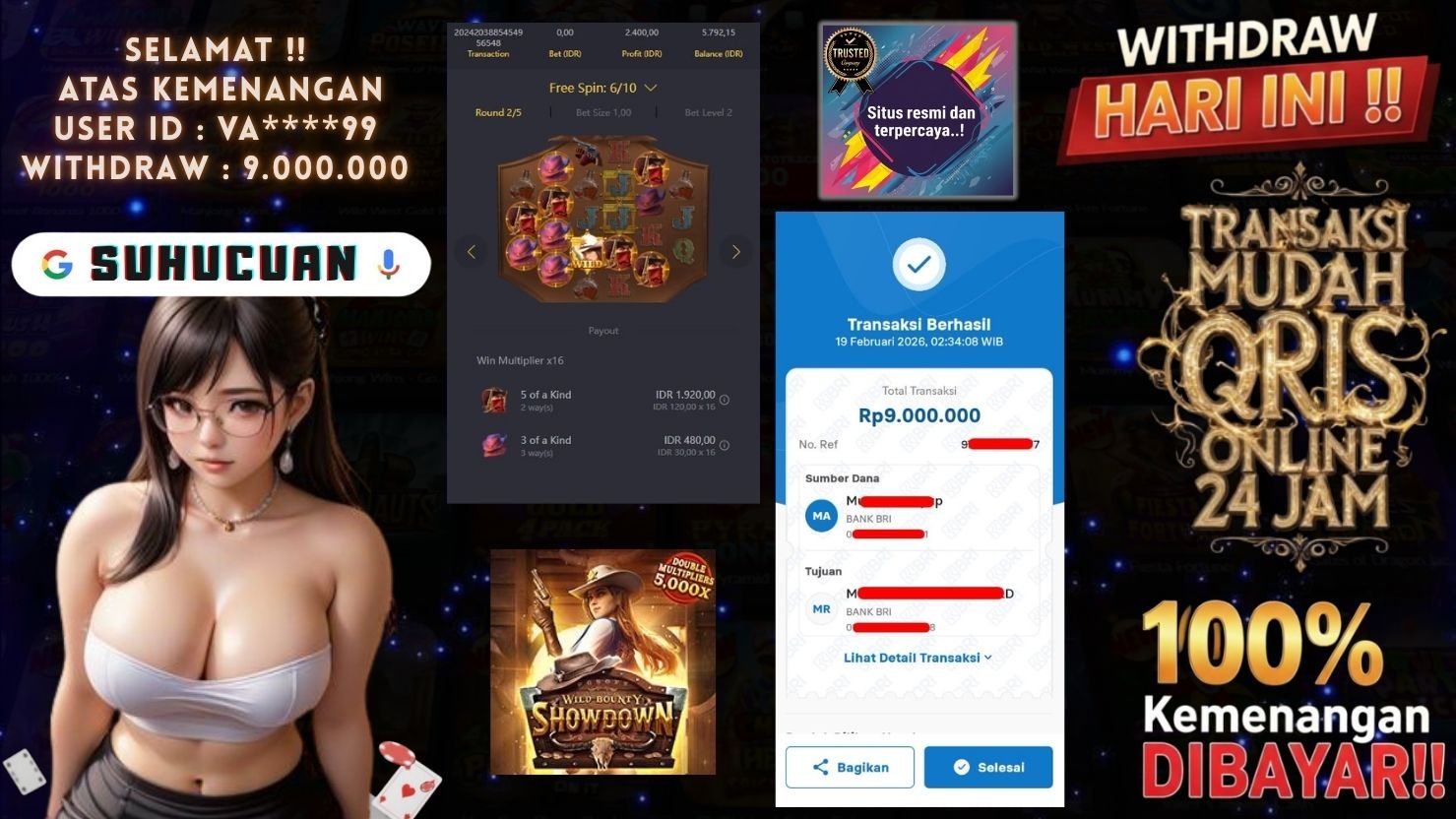 SUHUCUAN JACKPOT SLOT WILD BOUNTY SHOWDOWN